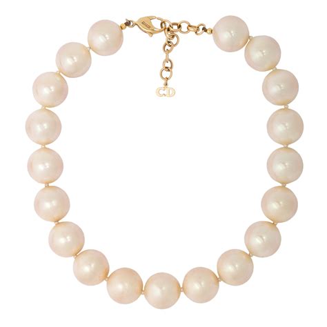 dior necklace with pearl|vintage christian dior pearl necklace.